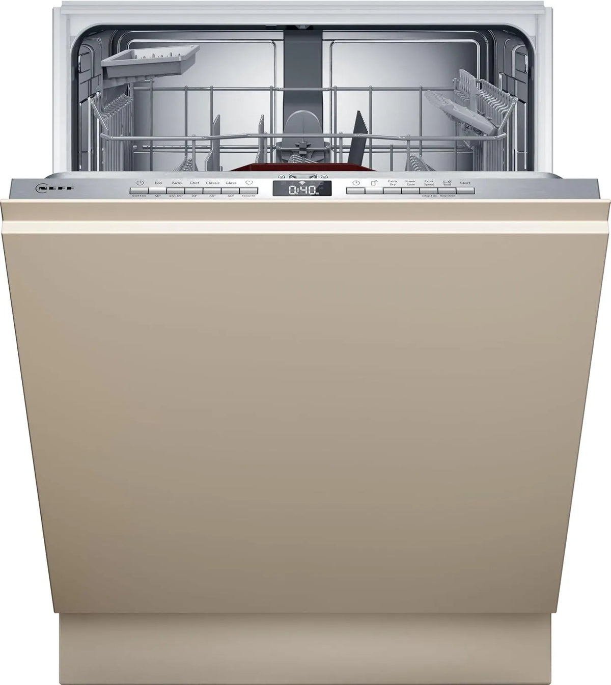 Neff S155EAX16E, Myčky nádobí, 60 cm, N 50, Myčka na nádobí, plně integrovaná 60 cm, myčka na nádobí Made in Germany, Stříbrná, 54 kW