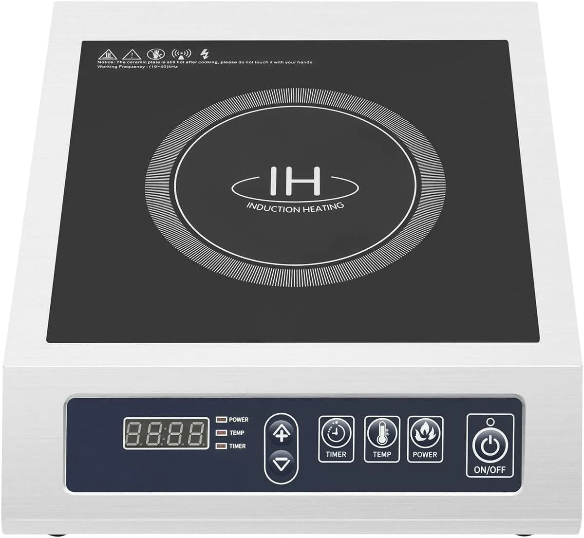 PBTERDTF, Elektrické vařiče, Indukční plotýnka 1 deska 3500W Obchodní indukční plotýnka, Černá, 3500W, 11 v, 240V, 60Hz