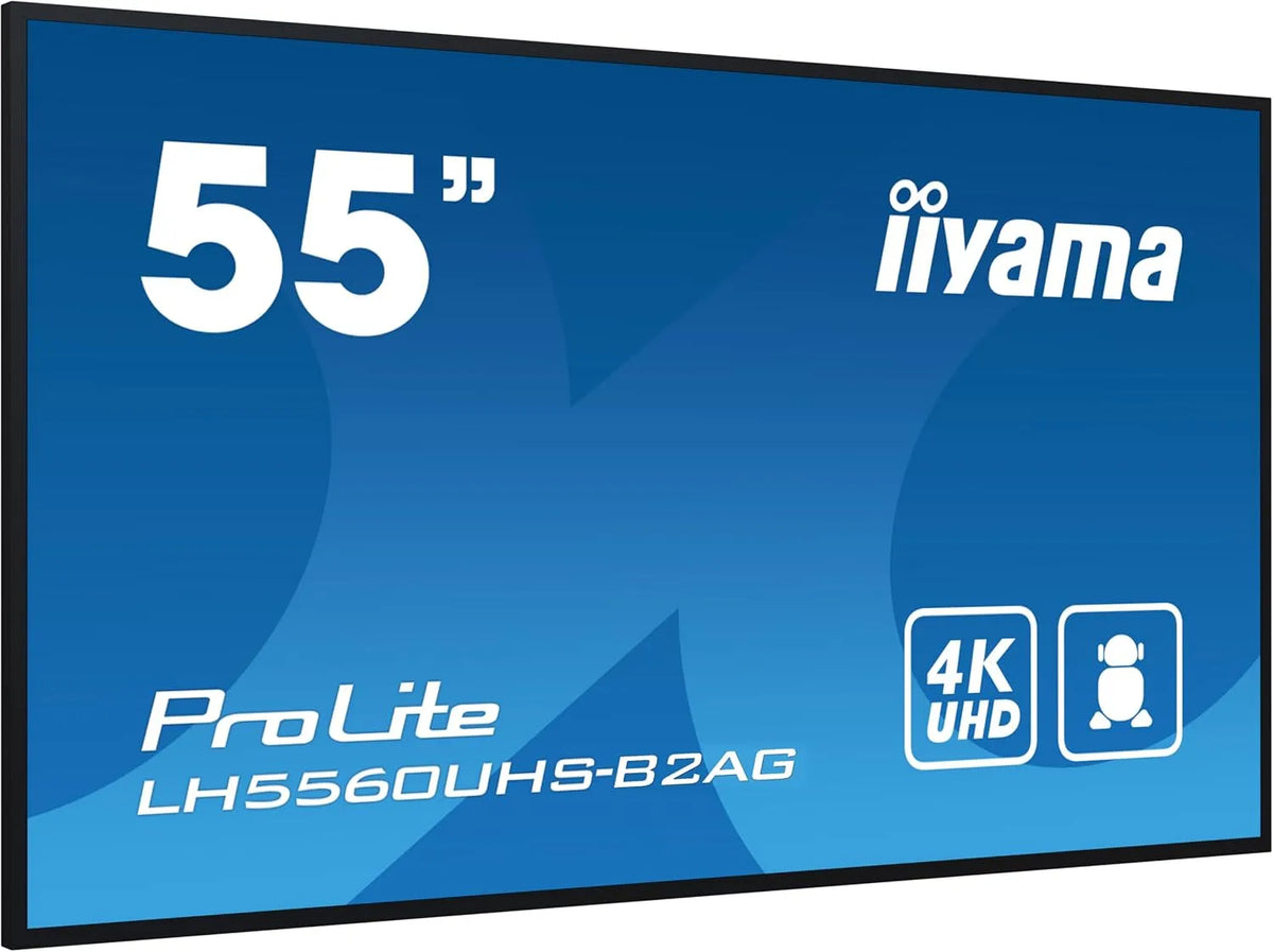 iiyama LH5560UHS-B2AG USB2.0, Monitory, Prolite 139cm 54.6 'Digitální signage displej VA LED Panel 4K UHD HDMI Audio- Out, Černá, 139cm, 54.6 '