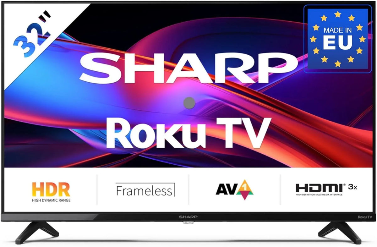 SHARP 32GD2225E, Televizory, TV Smart TV, 32 palců (81 cm), Černá, 32G, 81 cm, 1366 x 768, 6 x 46