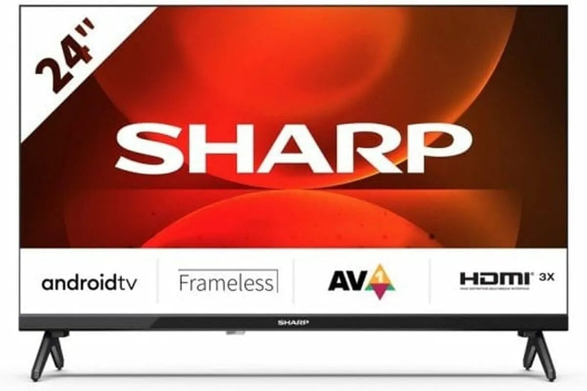 SHARP 24FH2EA, Televizory, 24 palcová TV (60 cm) HD Ready Android TV - Multimedia Streaming LED Smart TV bez, Černá, 60 cm, 1366 x 768, 5 x 36