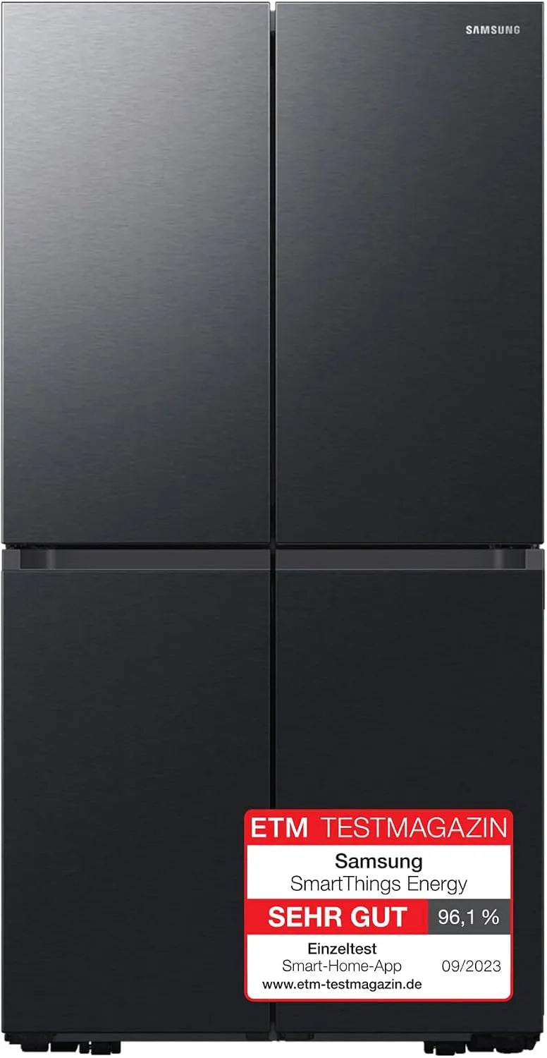 Samsung RF59C701EB1/EG RF59C701EB1, Kombinované chladničky s mrazákem, Francouzská lednička s mrazákem, 178 cm, 649 l, AI energetický režim, Černá