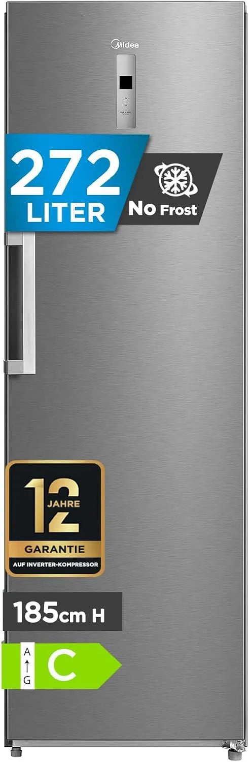 Midea 2-in-1, Mrazničky, 272L Mrazicí box & Lednička, Spotřebitelné, Freestanding, Bílá, 272L, 157 kW