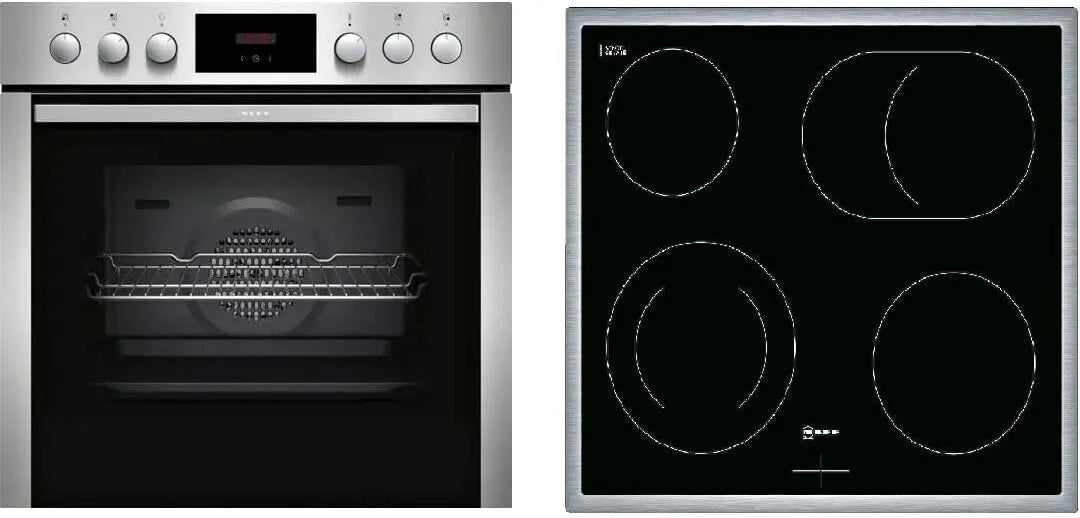 Neff EDX40 E1CCD2AN3, Sety sporáku a trouby, sporák sestávající z, N 30, sporák, 60 x 60 cm, EasyClean cleaning, Circotherm, Černá