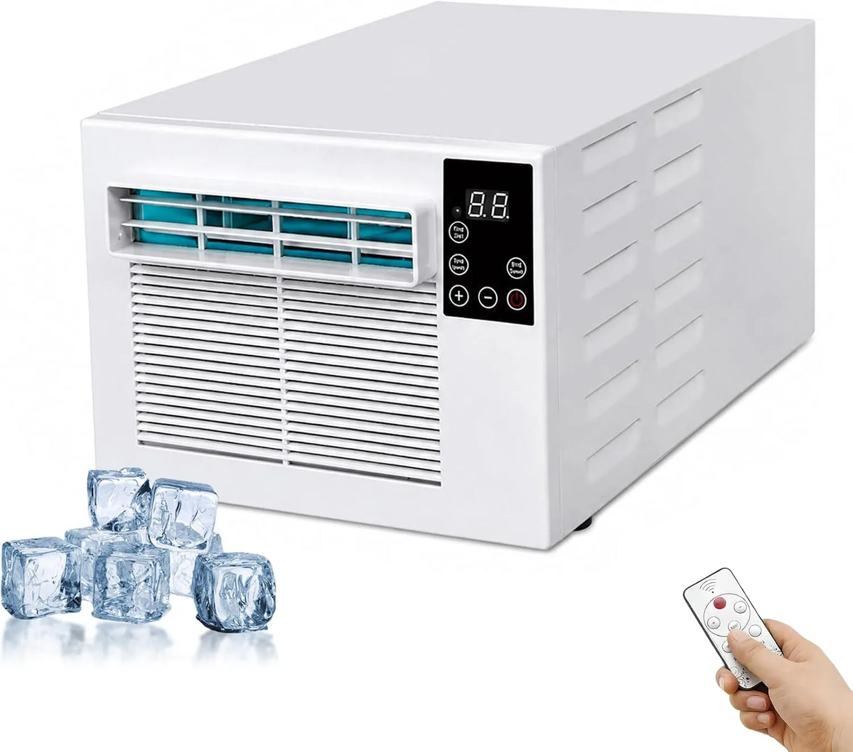Generisch, Mobilní klimatizace, Přenosná klimatizace, 280 W low výkon lednice, digitální displej, žádná venkovní, Bílá, 280 W, 2 kW