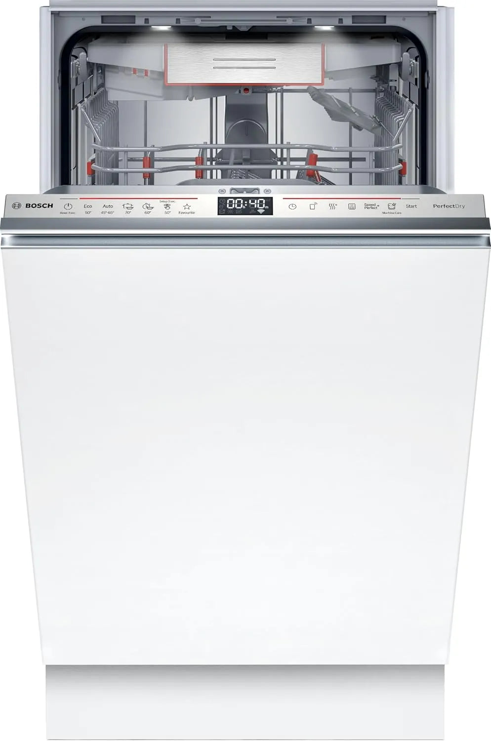 Bosch SPV6YMX08E, Myčky nádobí, 60 cm, Série 6, Myčka na nádobí Smarter plně integrovaná, 45 cm, zásuvka příborů, myčka, Stříbrná, 51 kW