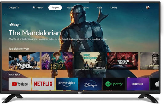 Cello C4020GDE, Televizory, 40 '(100 cm Diagonal) SMART Android Full HD LED TV Google Asistent Google, Černá, 4020G, 40 ', 100 cm, Full HD