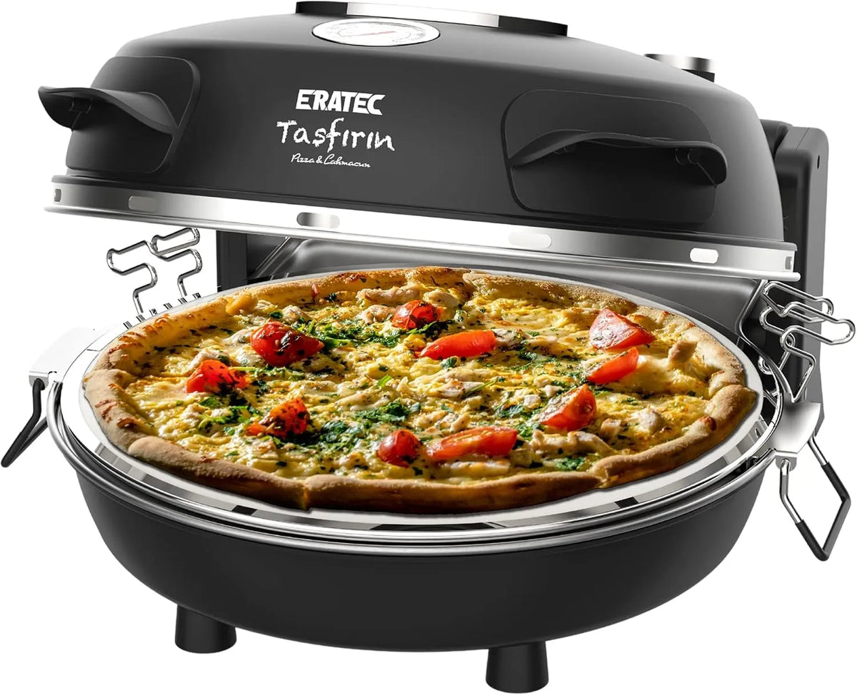 ERATEC SET-PM-27.Temperatur 27.Teplota, Mini trouby, Pizza, SET- PM- do 400 ° C s 5 stupni vaření, pizza 4 minuty kompletní včetně, Vícebarevné