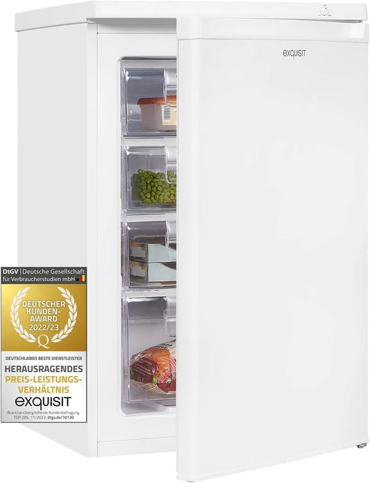 Exquisit GS12-040E, Mrazničky, Extensible Mrazicí box - 91 L Stojící zařízení - Mrazicí box bílá, Bílá, 91 L