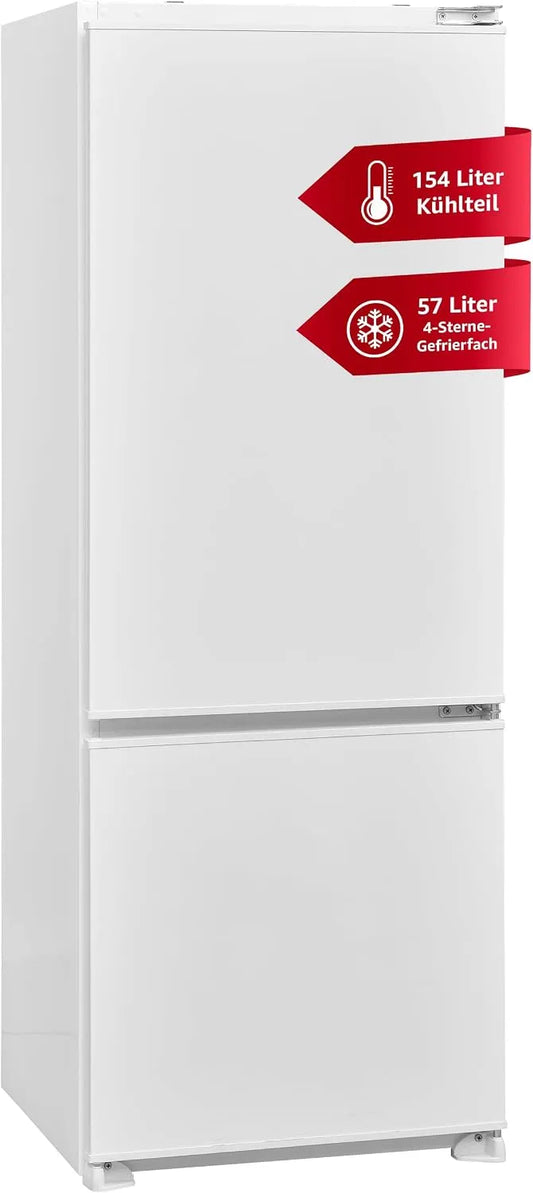 TELEFUNKEN C-EKG-144-ST-E 144-ST-E, Kombinované chladničky s mrazákem, C- EKG- built- in chladničky - mrazák 144cm niche 211L, Bílá, 144cm, 211L