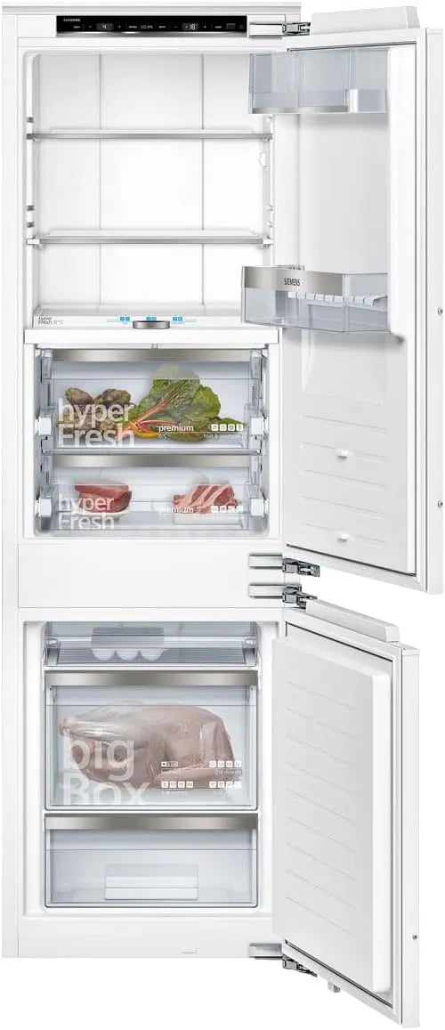 Siemens KI84FPFE0, Kombinované chladničky s mrazákem, built- in lednice- mrazák kombinace, Bílá, 177, 2 cm, 55, 8 cm, 54, 5 cm