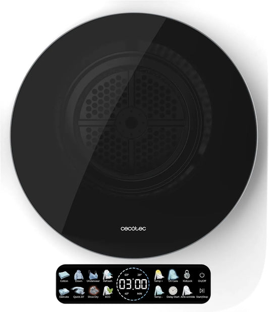 Cecotec, Odvětrávací sušičky, Kompaktní vysoušeč vzduchu 3 kg Bolero DressCode Dry 3400V, 8 programů, třída G, Bílá, 3 kg, 3400V, 3400'
