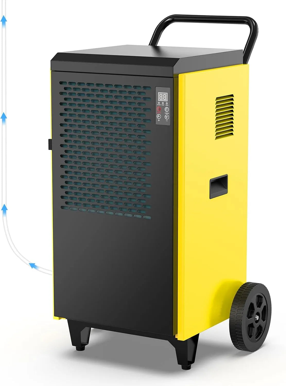 DAHTEC 24Hr, Odvlhčovače vzduchu, Sušička na budovy Dehumidifikátor suterén 70 L / den s integrovaným čerpadlem, Bílá, 70 L