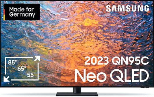 Samsung QN95C GQ55QN95CATXZG, Televizory, Neo QLED 4K 55- palcový TV (GQ55 ATXZG), Neo Quantum HDR +, Nefinity One Design, Černá, QLED, 4K, 5V