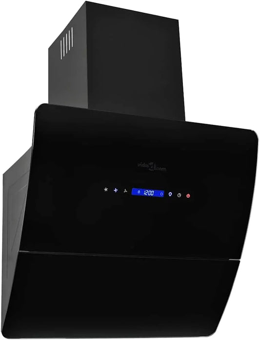 vidaXL, Nástěnné digestoře, nástěnná kapota nerezová ocel 756 m3 / h 60 cm černá, Stříbro / Černá, 60 cm, 3v, 60 x 37 x 83 cm, 240 V