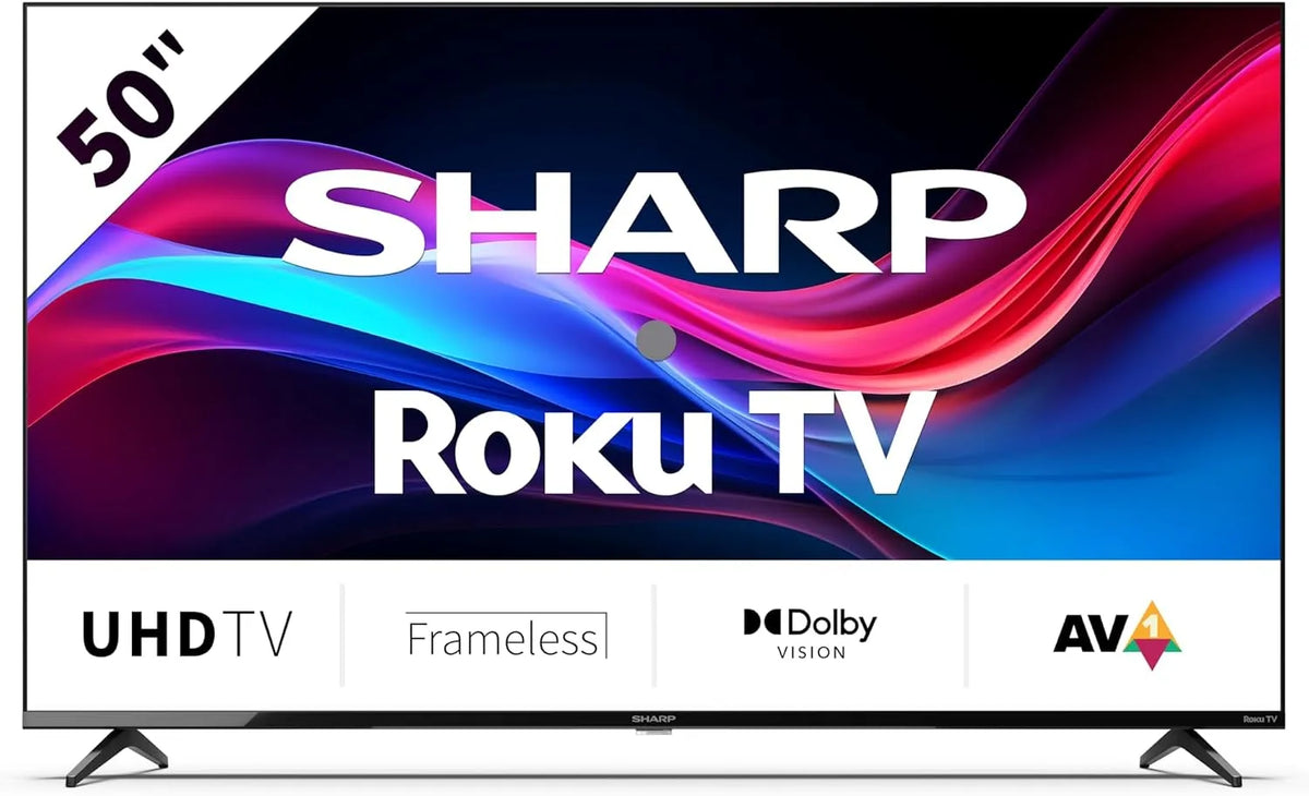 SHARP 50GJ4225E, Televizory, 50 palců TV 4K Ultra HD Roku TV LED Smart TV, Černá, 50G, 4K, 3840 x 2160, 1x 69