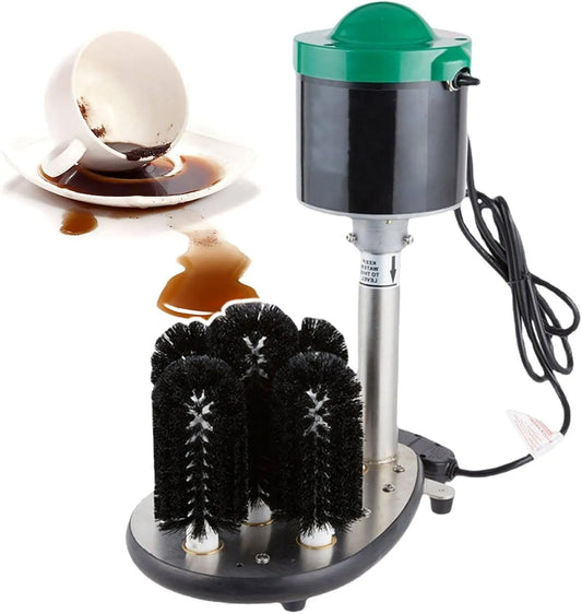 BOOZXCV, Myčky skla, Komerční myčka na sklo, elektrické čisticí zařízení na víno s 5 kartáči a 240, Průhledná, 240W, 5 v, 7, 5 cm, 10 cm
