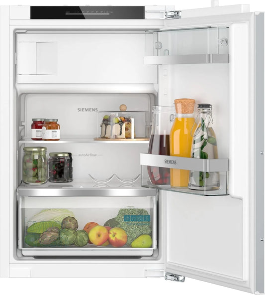 Siemens KI22LADD1 iQ500, Kombinované chladničky s mrazákem, budova v ledničce s mrazákem, 88 x 56 cm, 104 L chlazení a 15 L mrazení, Bílá, 22L