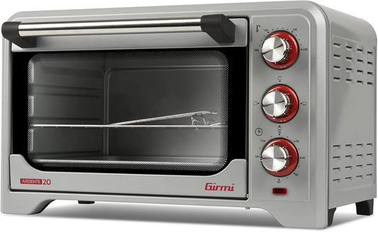 Girmi FE20, Trouby, Elektrický sporák, 1380 W, 20 litrů, nastavitelný termostat 230 °, vnitřní, Stříbrná, 20 l, 24 cm