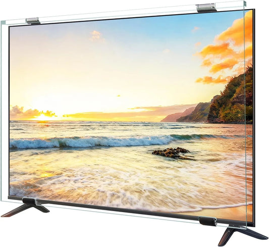 Qoosea, Ochranné prvky obrazovky TV, 43 palců TV obrazovka ochrana, anti- scratch HD jasné obrazovky ochrana fólie, Černá, 4K, 15 cm
