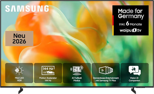 Samsung M80H, Televizory, Mini LED 4K 85 palců (214 cm), UHD TV, Mini LED HDR pro působivé detaily, Motion, Černá, Mini LED, 4K, 214 cm, 144Hz