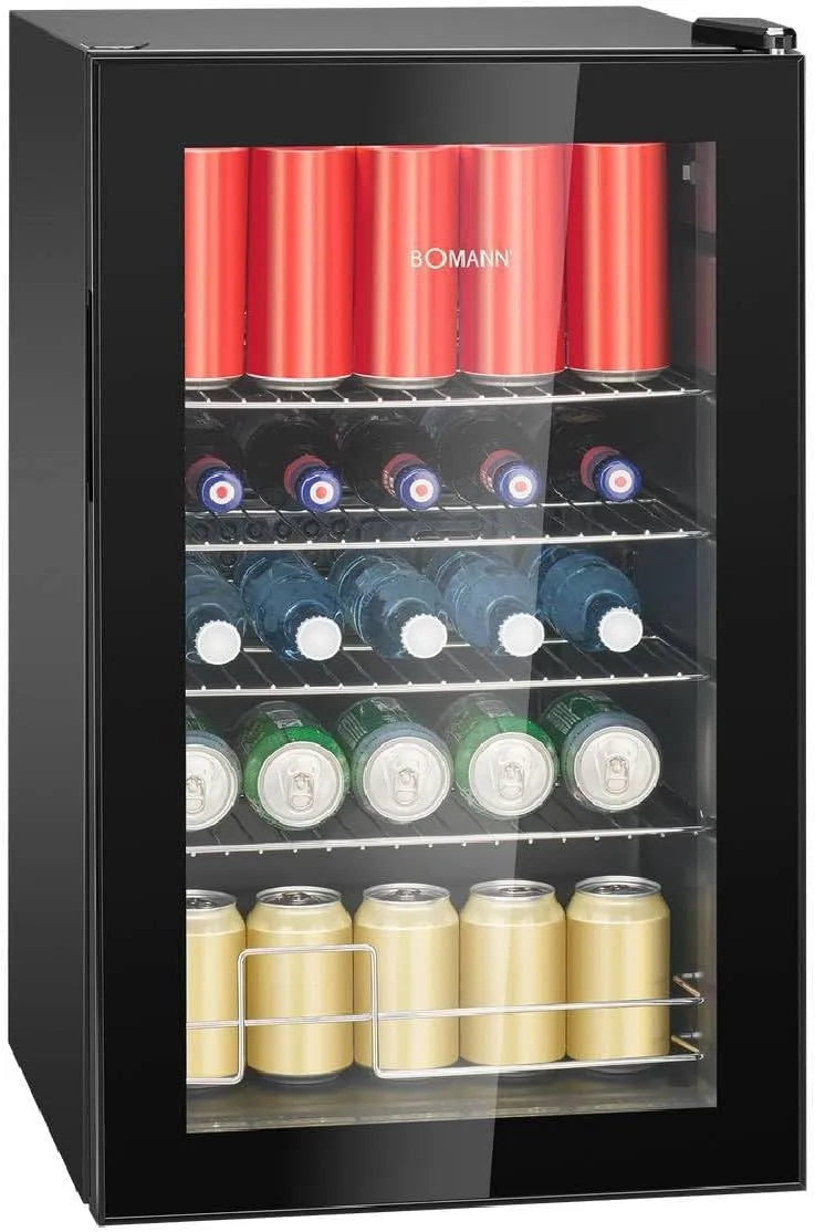 Bomann, Nápojové chladničky, ® Lednice se skleněnými dveřmi - lednička 63 L, Bílá, 63 L