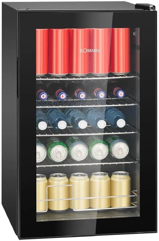 Bomann, Nápojové chladničky, ® Lednice se skleněnými dveřmi - lednička 63 L, Bílá, 63 L