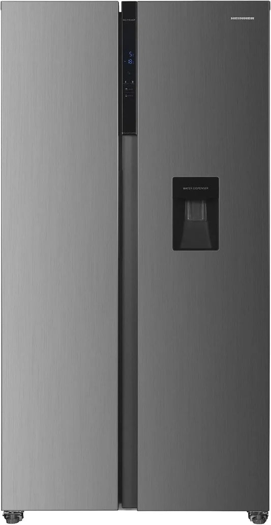 HEINNER HSBS-HM529NFXWDE, Mrazničky, ++ + + Sideby-Side Lednička - 529L, Energetická třída E, Frost- Free, LED, Stříbrná, 529L, 5l