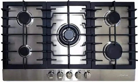 Kaiser Brenner/4 Einbau/5, Varné desky, 90cm/Edelstahl Gaskochfeld 90cm / nerezová ocel Gas Kochfeld Autork / Plynový, Stříbrná, 90cm, 5 V