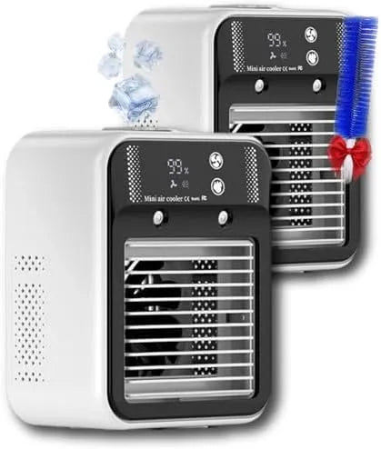 fjaldjfu 2-A, Mobilní klimatizace, 2026 Mobilní klimatizátor 3.0 Pro, Mini USB vzduchový chladič s 500 ml vodní, Bílá, 20dB, 0, 9 kg, 1, 41 l