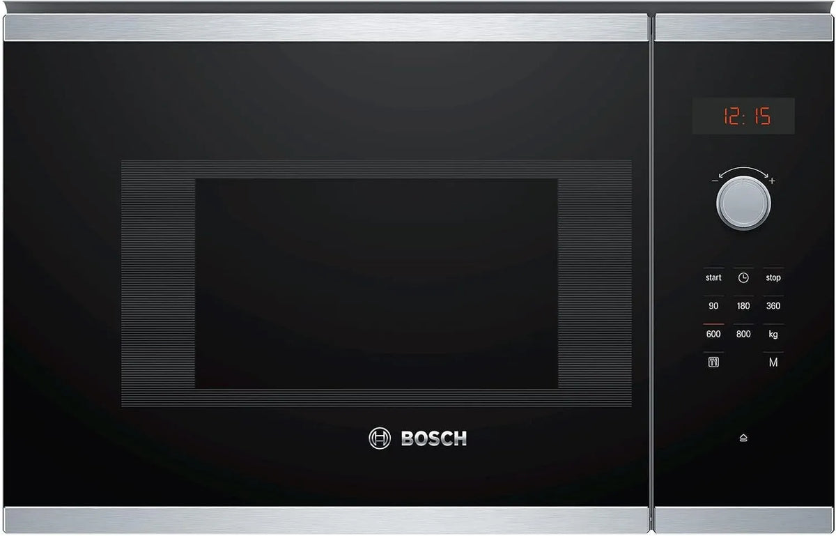 Bosch BFL523MS0, Samostatné mikrovlnné trouby, Built- v mikrovlnné kapacitě 20 litrů výkonu 800 W barva černá / nerezová ocel, Černá / stříbrná