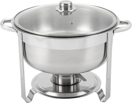 TRDEWR, Ohřívače nápojů a jídel, Kulatý ohřívač potravin, 8.5 l nerezové ohřívače s víčkem, dvojitý kontejner pro, Stříbrná, 8.5 l, 33 × 13 cm