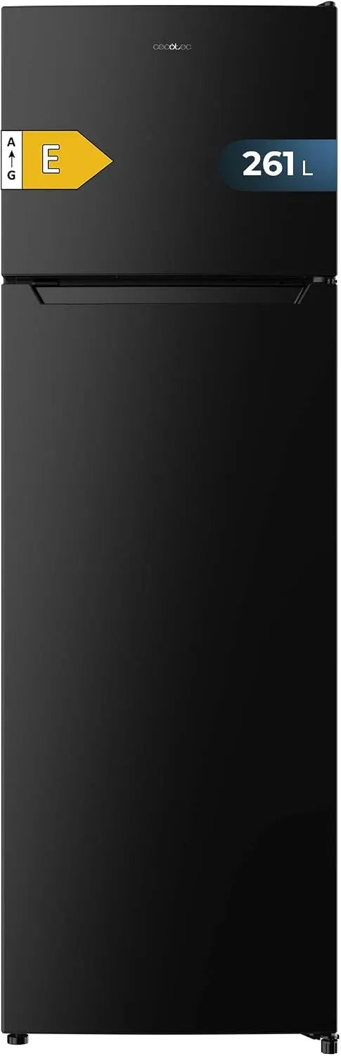 Cecotec, Kombinované chladničky s mrazákem, Lednice se 2 dveřmi Bolero CoolMarket 2D 261 černá E. Motor Defrost, Two- dveře, Černá, 169x54cm