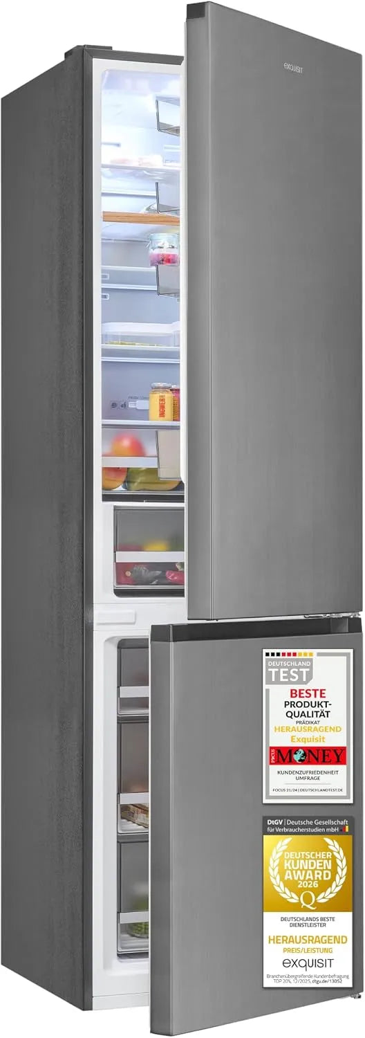 Exquisit, Kombinované chladničky s mrazákem, Expresní chladnička - mrazák č. Frost 378 l, třída A, Bílá, 378 l, 98 kW, 37 dB, 264 l