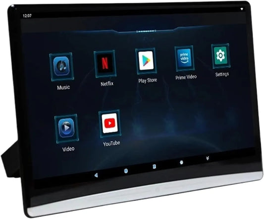 SMTYXS 3-32GB, Videopřístroje pro opěrky hlavy, Televize 8K Automonitor IPS Tablet Touch obrazovka Multimedia Video Player FM /, Černá, 8K, 32G