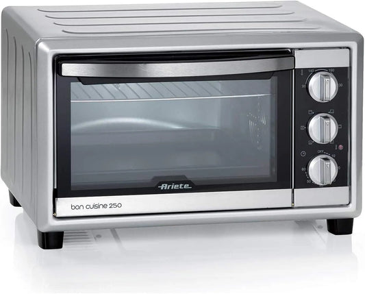 Ariete, Mini trouby, 984 Elektrická cirkulační trouba, 25 litrů, Bon Cuisin 250 - Dvojité zasklení, Průhledná, 25 l, 1500 W, 250 v, 32.50 cm