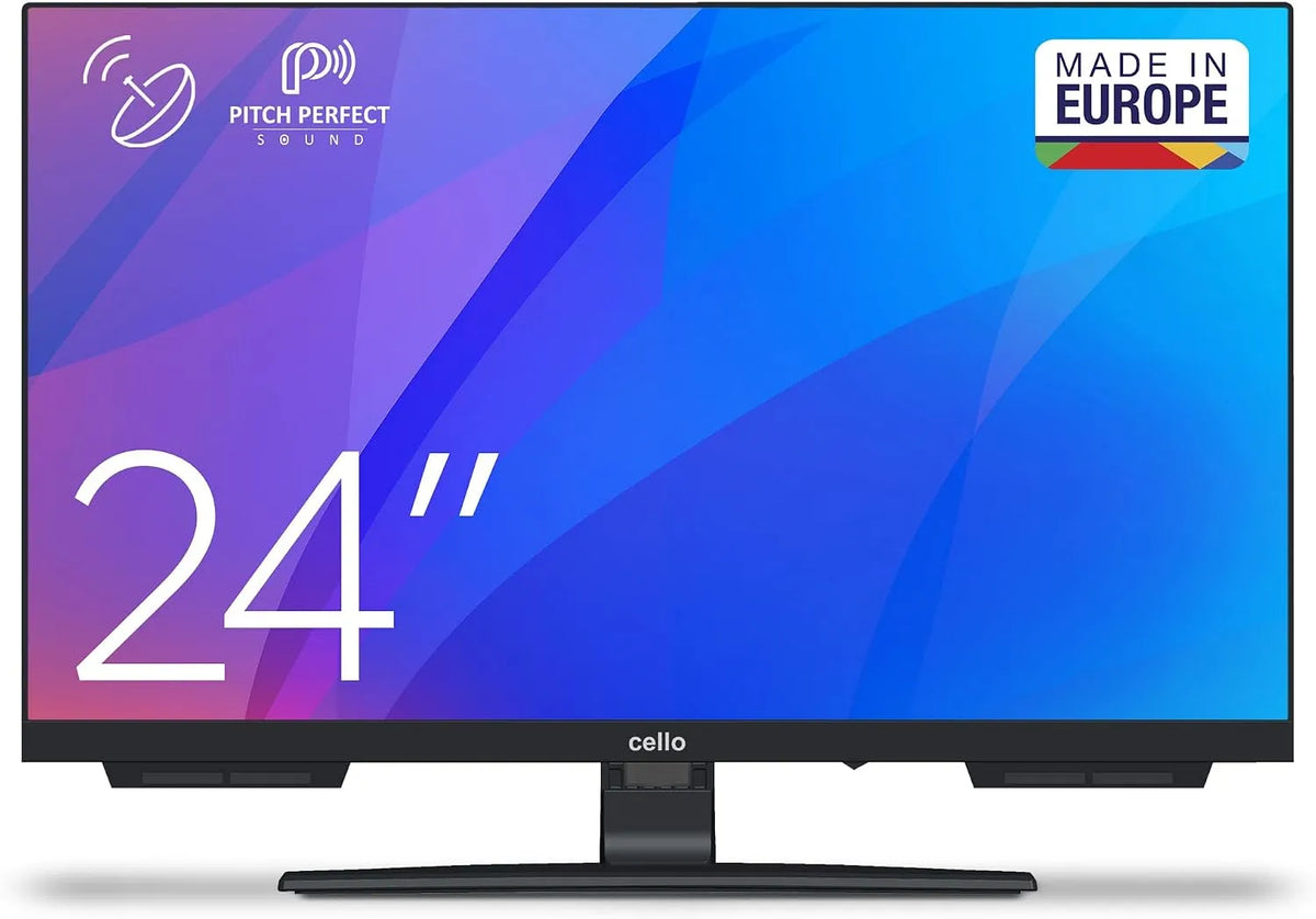 Cello DVB-C/S2/T2 C2424SH, Televizory, 24 palců LED TV, Nechytrý, trojitý tuner DVB-C / S2 / T2, USB nahrávání, HDMI, Černá, 230 V