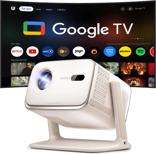 Aurzen, Projektory, Boom mini Chytrý Beamer Outdoor s Google TV, 20W Dolby Audio, Černá, 20W, 4K, 2.4G, 5G