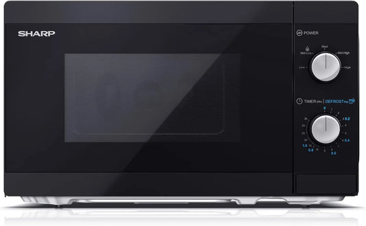 SHARP MS01E, Samostatné mikrovlnné trouby, Mikrovlnná trouba (mikrovlnná trouba: 800W, 5 úrovní výkonu, funkce tání, Černá, 800W, 440x258x344cm