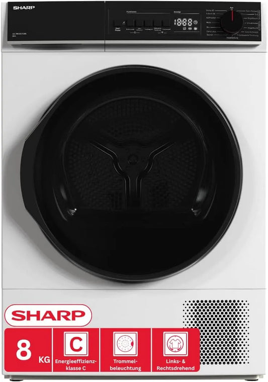 SHARP 20-Minuten-Schnelltrockenprogramm KD-PRO8S7GWC-DE, Sušičky s tepelným čerpadlem