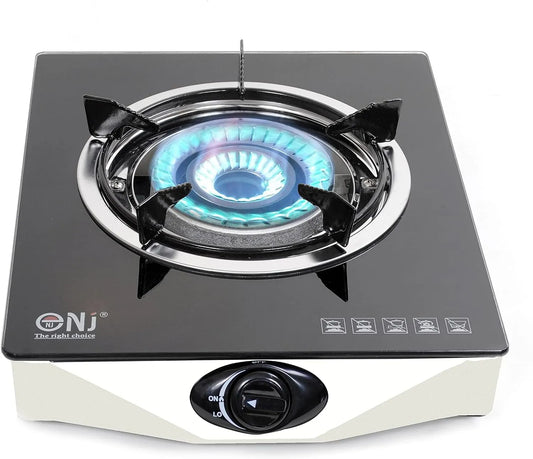 NJ The right choice NGB-S1, Varné desky, Plynový sporák s hořákem NJ tvrzené sklo GPL bezpečnostní zařízení, Průhledná, 4.2 kW, 306 g, 6 mm
