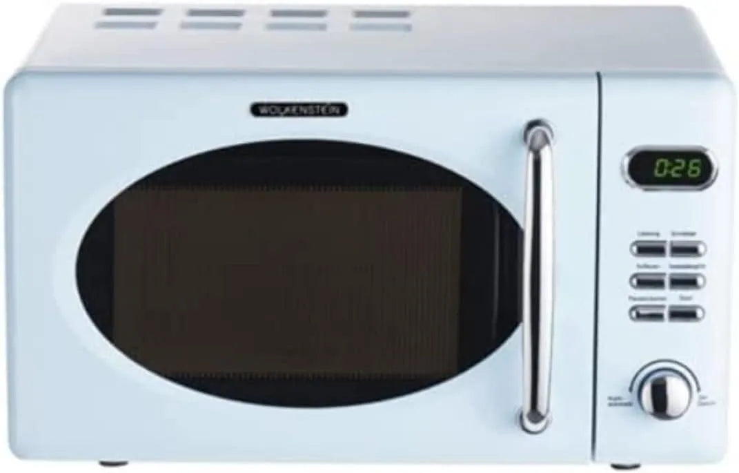Wolkenstein WMW720, Multifunkční mikrovlnné trouby, Mrakodrap Retro Stojan Mikrovlnná trouba I 700W Mikrovlnná trouba I 20L Vařicí, Modrá, 700W