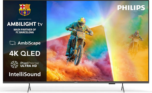 PHILIPS 65PQS8501/12 65PQS8501, Přenosné televizory, Ambilight TV / 12 65- palcový Ambilight 4K QLED Smart TV, Černá, 4K, QLED