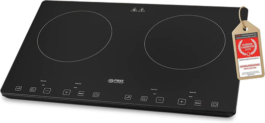 TZS First Austria, Varné desky, TZS První Rakousko - Indukce dvojité horkovzdušné desky 3400W - Ultra-Slim Design, Černá, 3400W, 260 mm, 12 cm