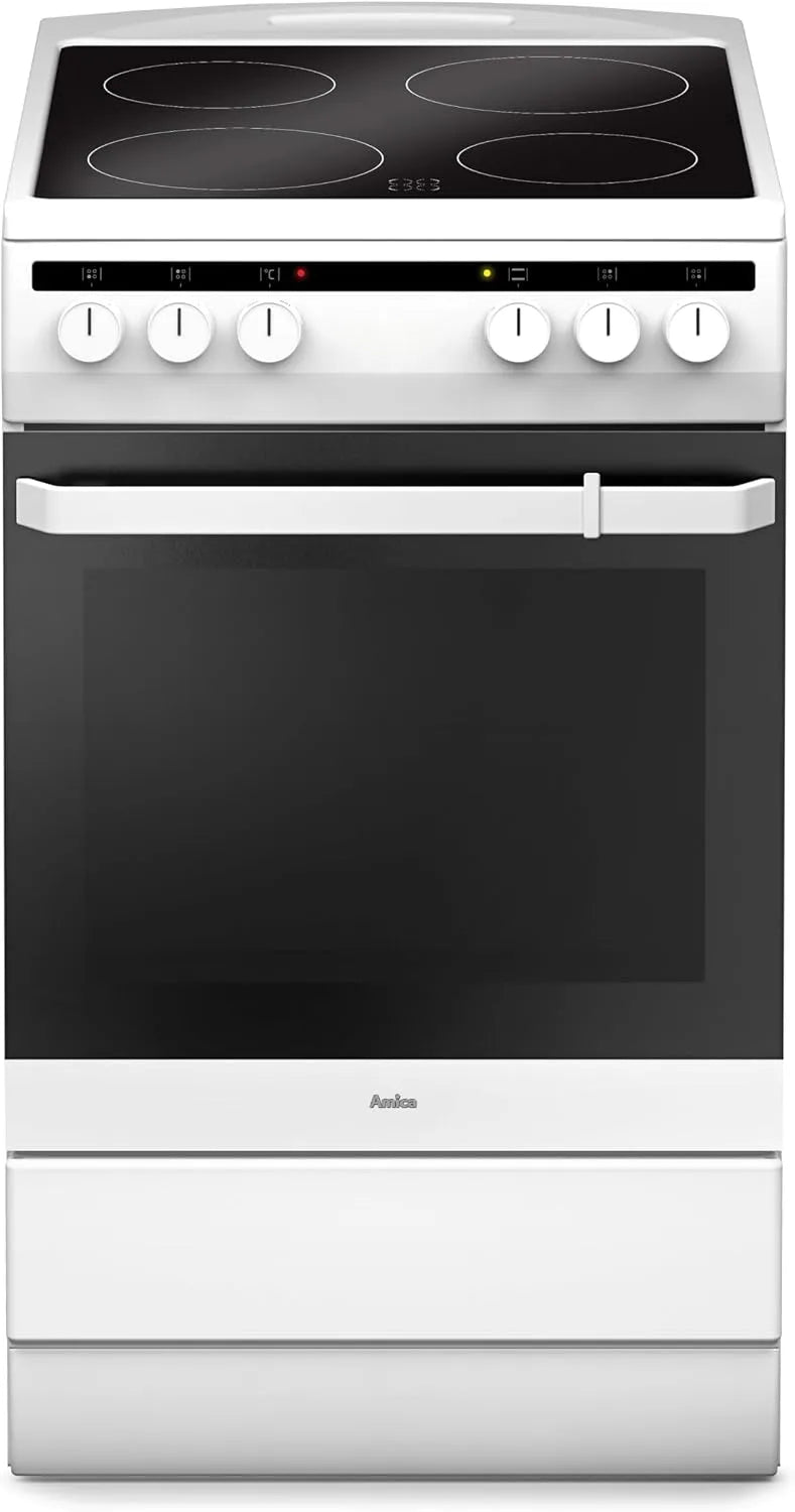 Amica, Trouby, Elektrický sporák 50cm EEK A SHC 11542W, Černá, 50cm, 11542W, 8V, 2V