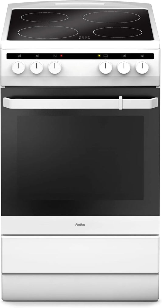 Amica, Trouby, Elektrický sporák 50cm EEK A SHC 11542W, Černá, 50cm, 11542W, 8V, 2V