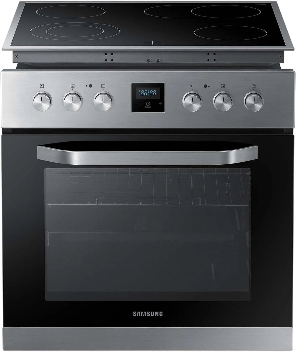 Samsung F-NB69R3301RS, Trouby, Herdset sestávající z keramického pole a built- v troubě, 69 l, zasouvatelné, Černá / stříbrná