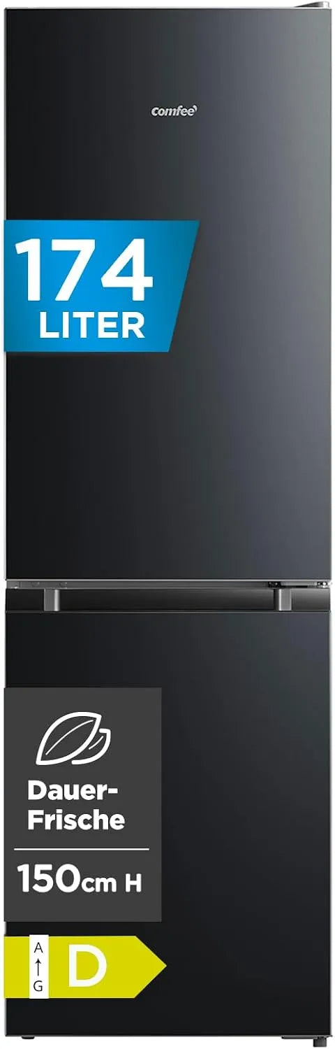 Comfee, Kombinované chladničky s mrazákem, Kombinace chladiče 174L, EEK D, 38dB, nízká mráz, 180 ° flip- rack, Bílá, 174L