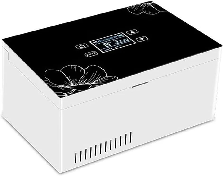 LXWKAI, Přenosný chladič inzulínu chladicí box LCD displej chladicí box LCD displej, Bílá, 1 L, 110 V, 240 V, 12 V