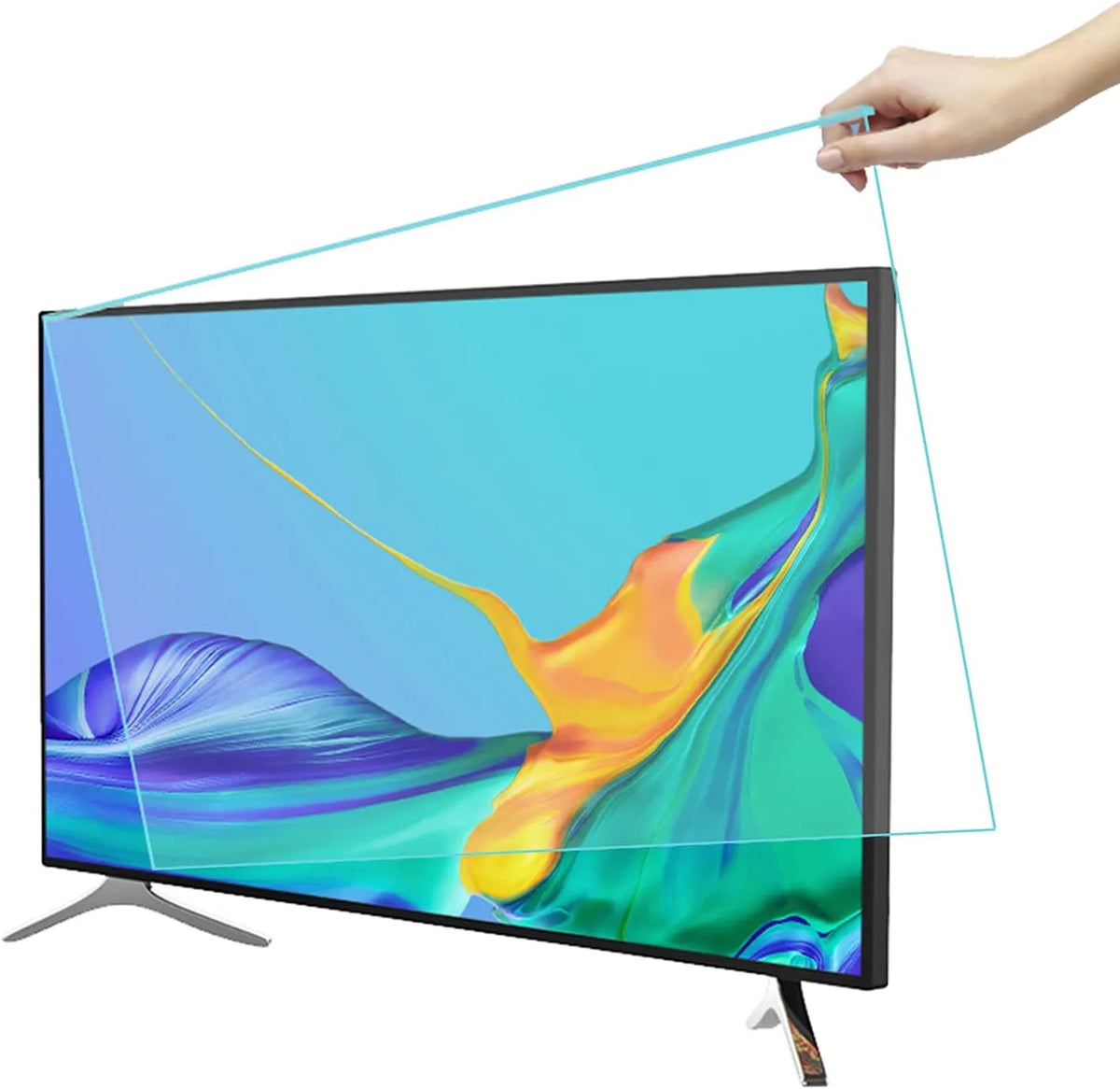 AIZYR 48in, Ochranné prvky obrazovky TV, Anti- Smash TV film pro děti, TV obrazovka ochrana pro zavěšení výbušné-chráněné, Černá, 628mm, 4K